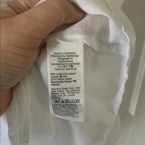 J. Crew White Ruffle Trim Blouse - Picture 4 of 5